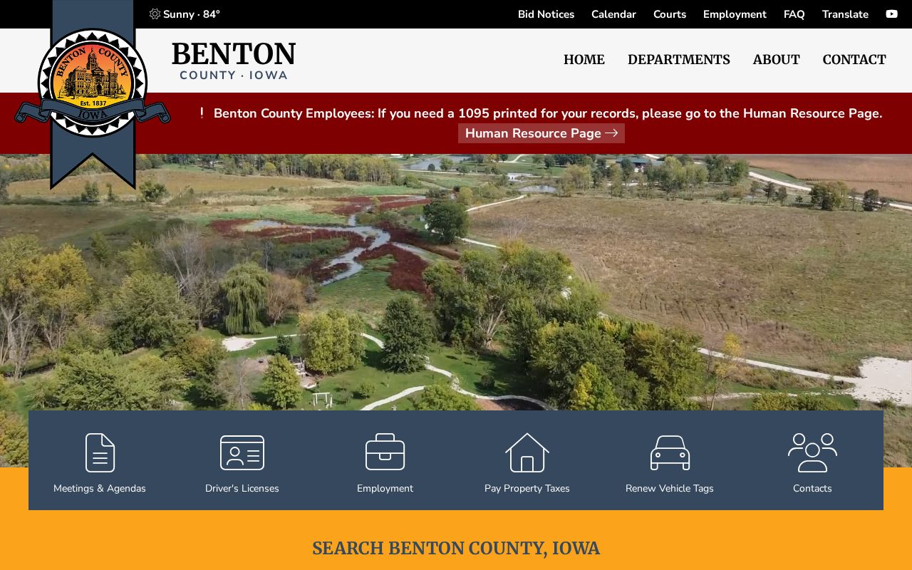 Benton County government context for active-warrant jurisdictions